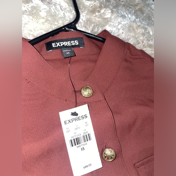 Express Brown Button Down Dress Shirt - Picture 6 of 6